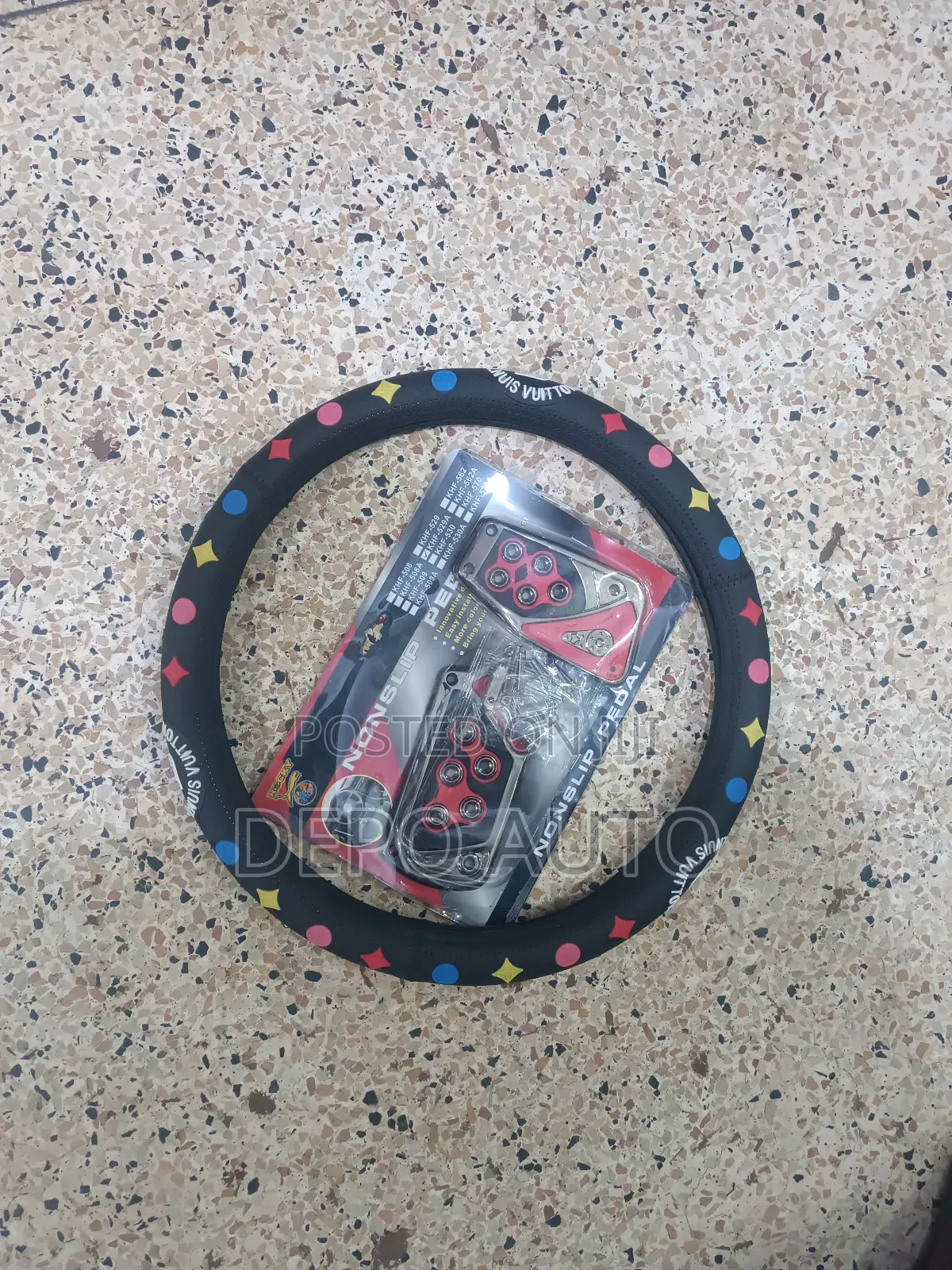 New Combo of Lv Steering Cover With Pedal Covers