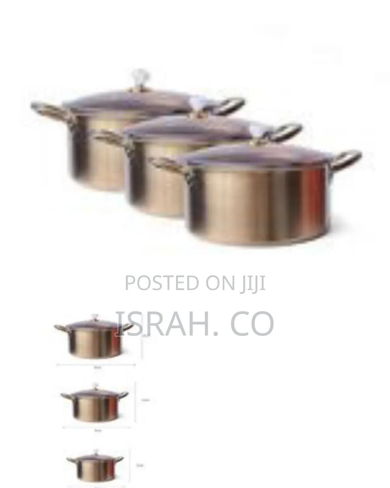 Set of 6 Stainless Steel Heavy Bottom Saucepans With Glass Lids