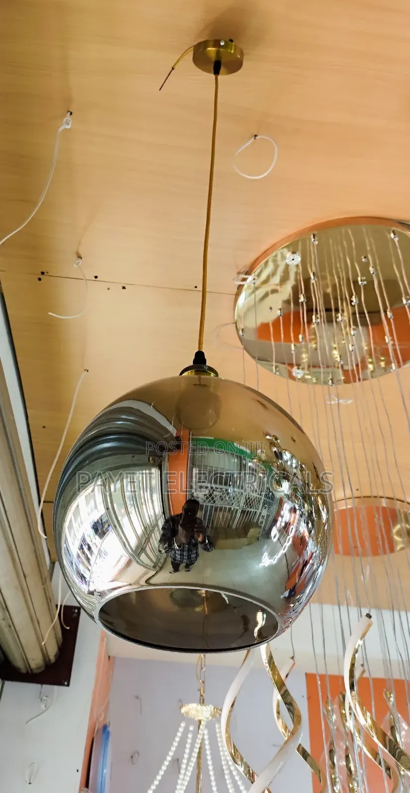 Silver Glass Pendant Lamp
