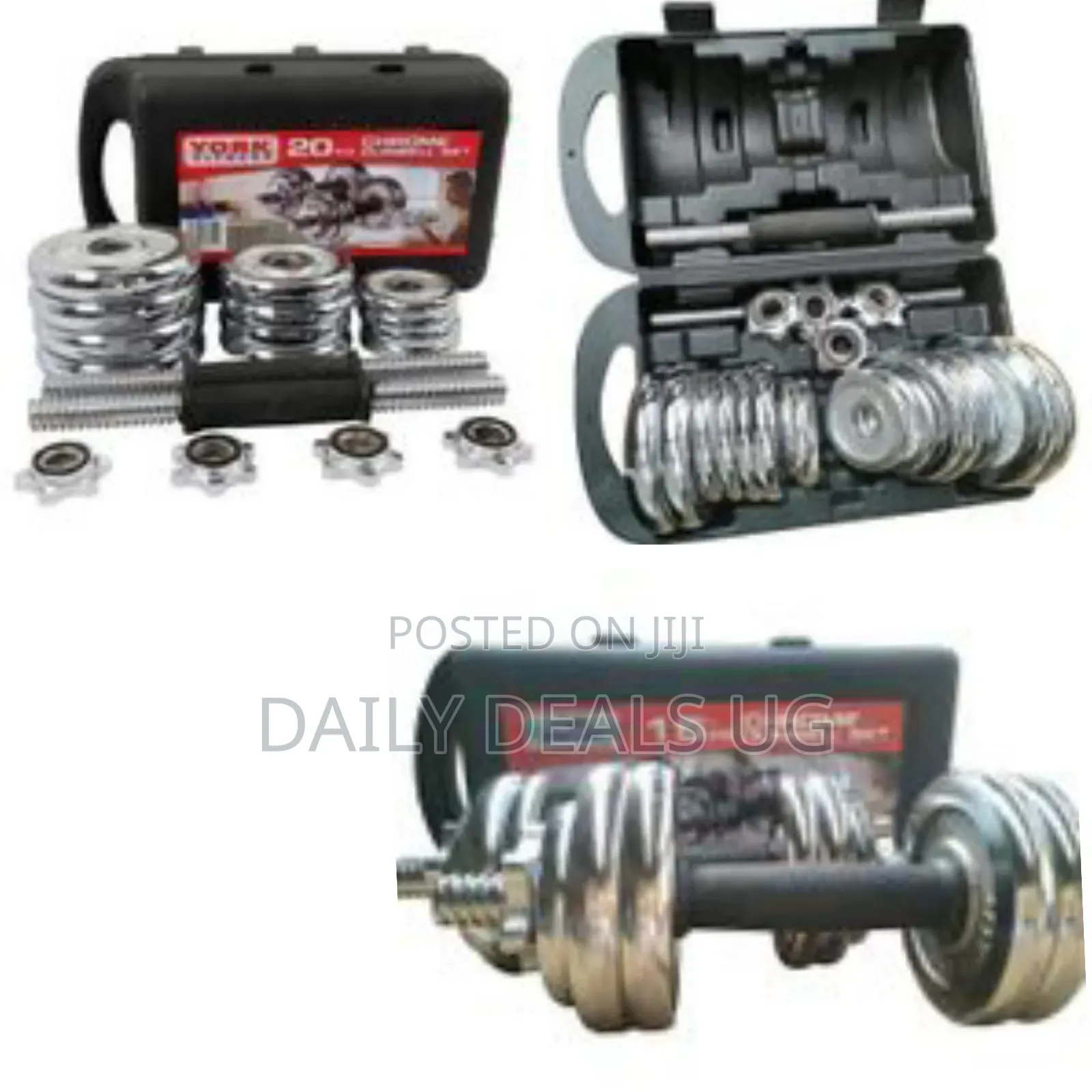 Plated Adjustable Dumbbell Set