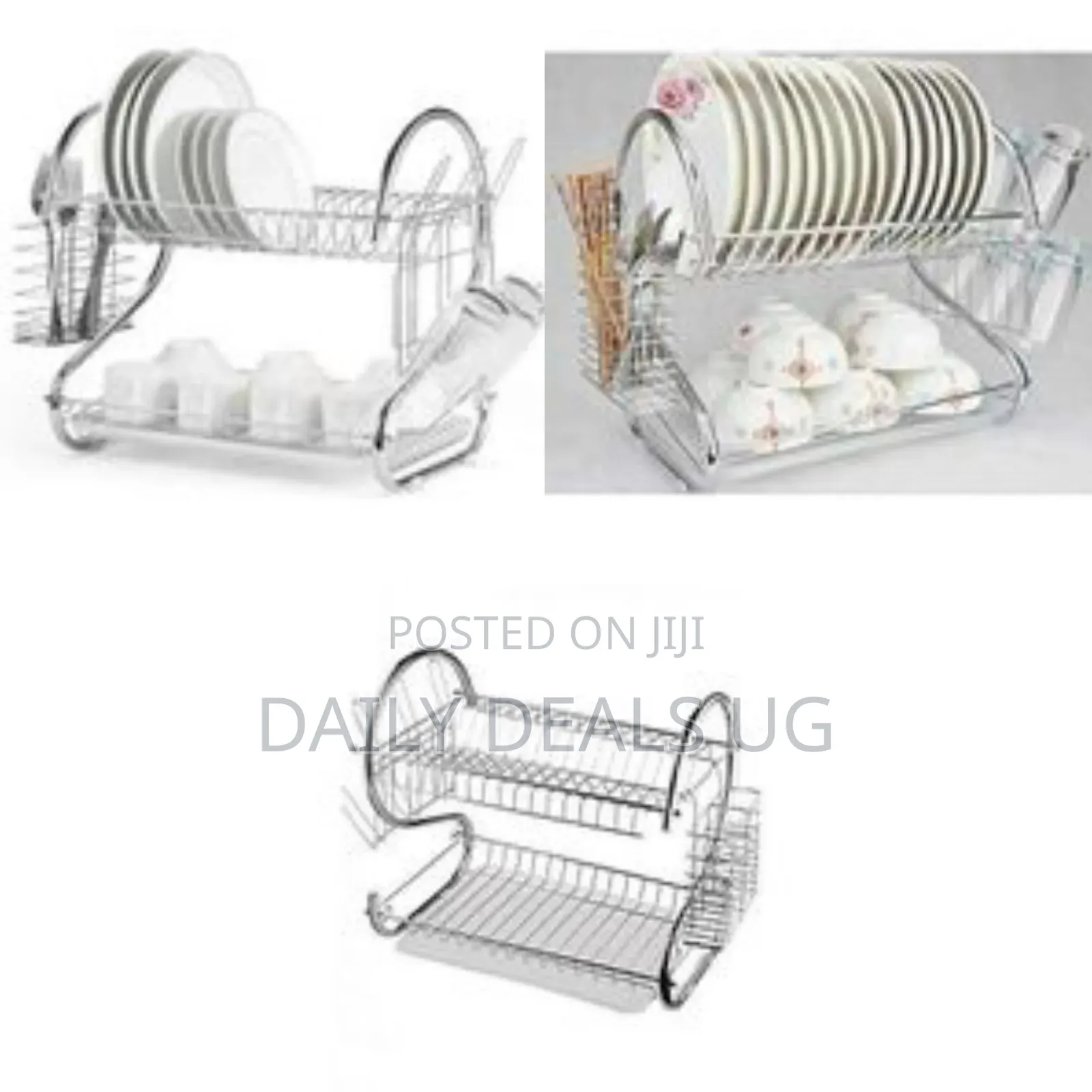 2 Tier Stainless Steel Dish Rack