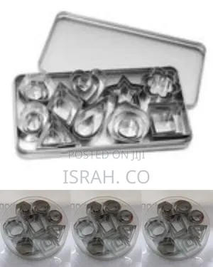 Set of Stainless Steel Cookie Cutters and Shapers