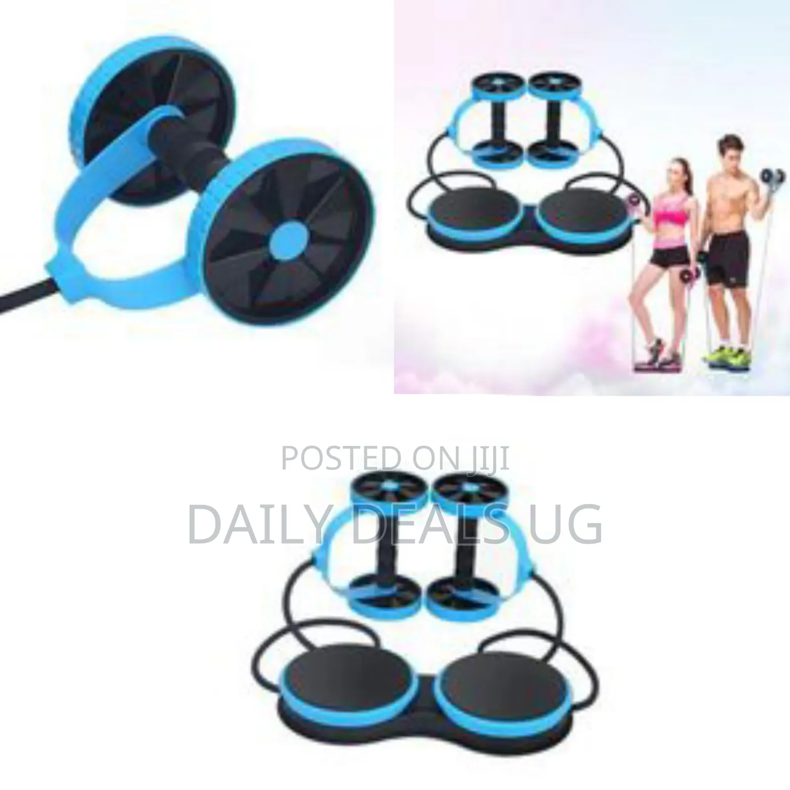 Revoflex 2-in-1 Ab Roller Twister Core Trainer Kit - Multicolor