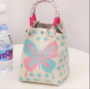 Small Canvas Butterfly Bucket Bag