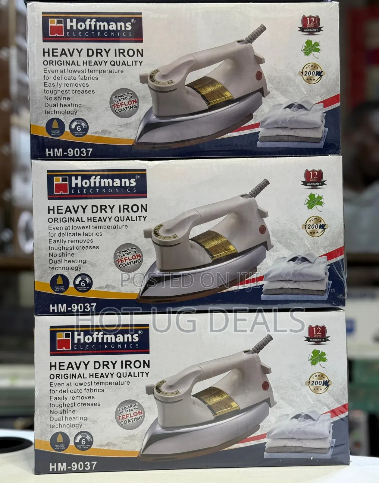 Hoffmans Hm-9037 Heavy Dry Iron.