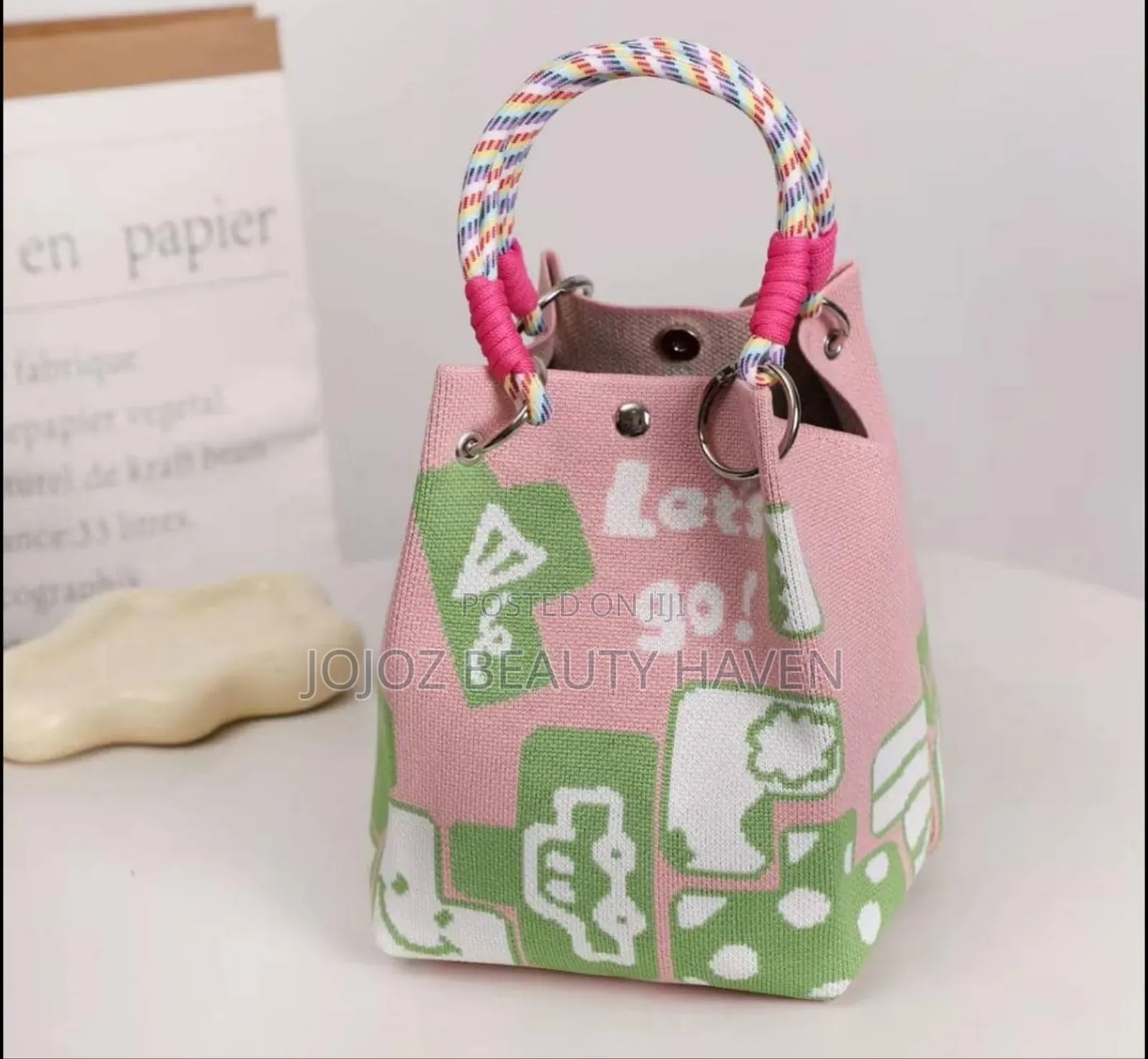 Small Canvas Bucket Bag