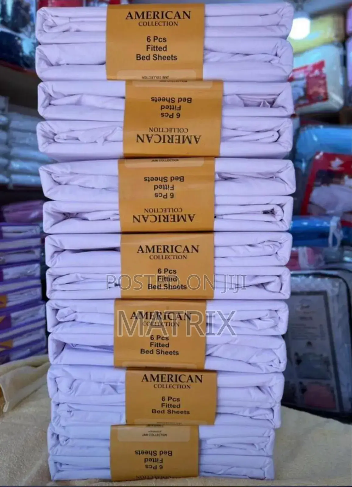 6pcs American Collection Bedsheets With 2 Bedsheets 
4 Pillowcases