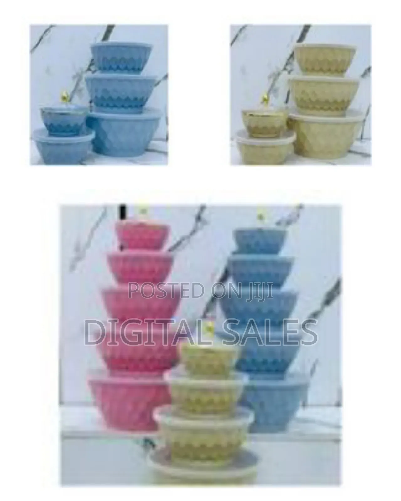 Decorative Nesting Storage and Serving Bowl Set With Lids, (5 Pieces)