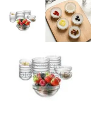 Luminarc Set of 12 Small Clear Glass Mixing and Prep Bowls