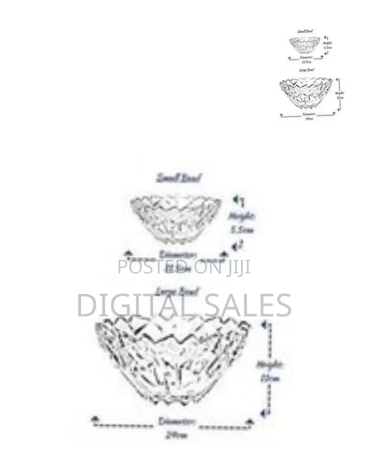 7-Piece Elegant Pressed Glass Serving Bowl Set - Multicolor