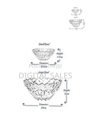 7-Piece Elegant Pressed Glass Serving Bowl Set - Multicolor