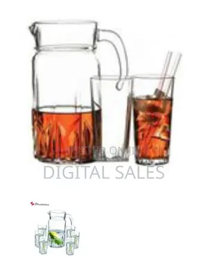 Elegant Glass Pitcher and Tumbler Set