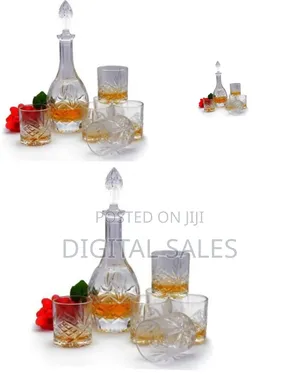 Elegant Glass Spirits Decanter and Tumbler Set
