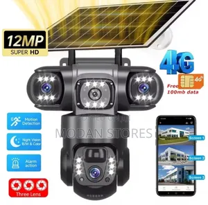 Tripple 3 Lens CCTV Solar Camera