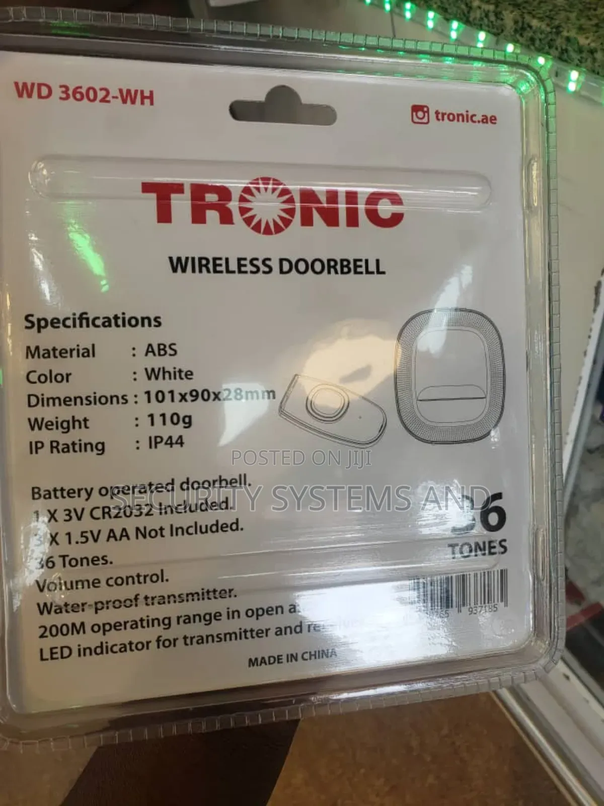 Bells Description Tronic Wireless Doorbell (Wd 3602-wh)