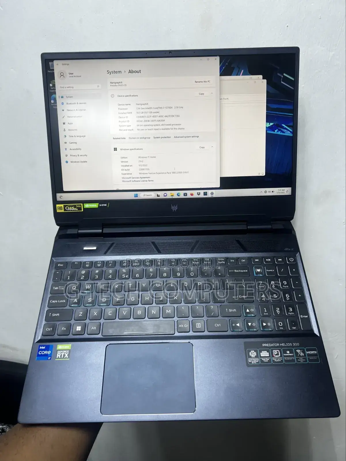 New Laptop Acer Predator Helios 300 16GB Intel Core I7 SSD 512GB
