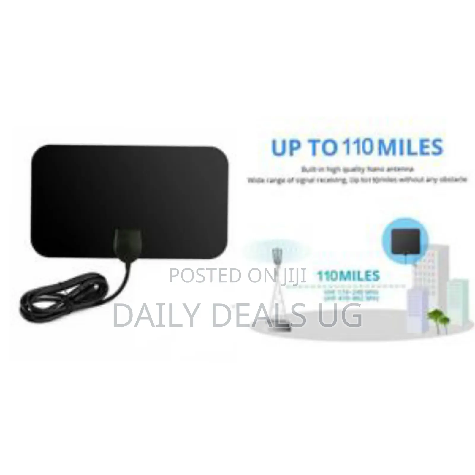 Ultra-Thin Indoor Hd Digital Tv Antenna - Multicolor