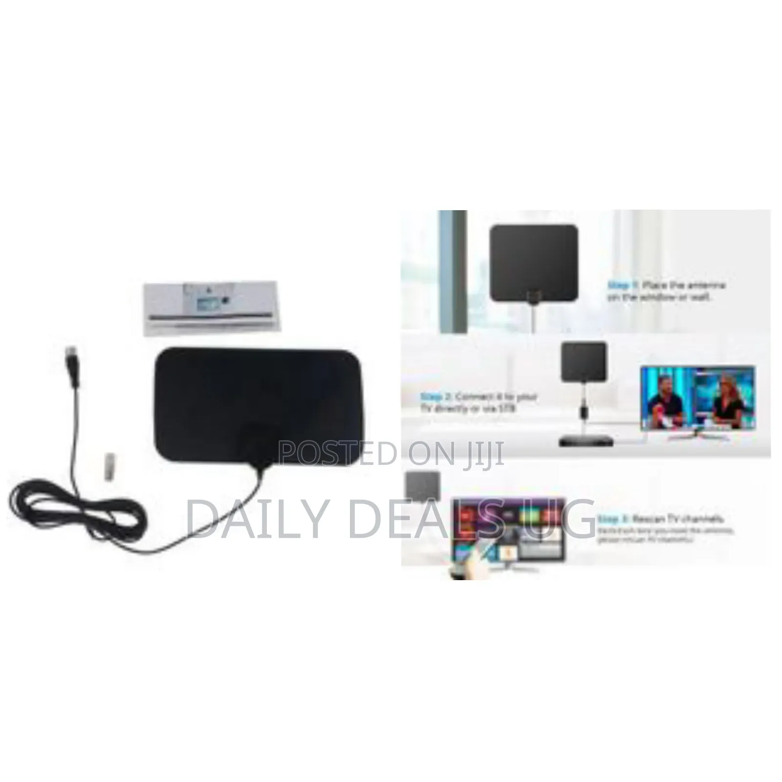 Ultra-Thin Indoor Hd Digital Tv Antenna - Multicolor