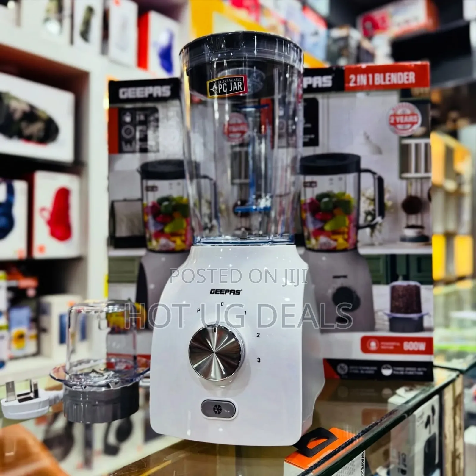 Geepas 2 In 1 Countertop Blender Gsb5484 400 W – White