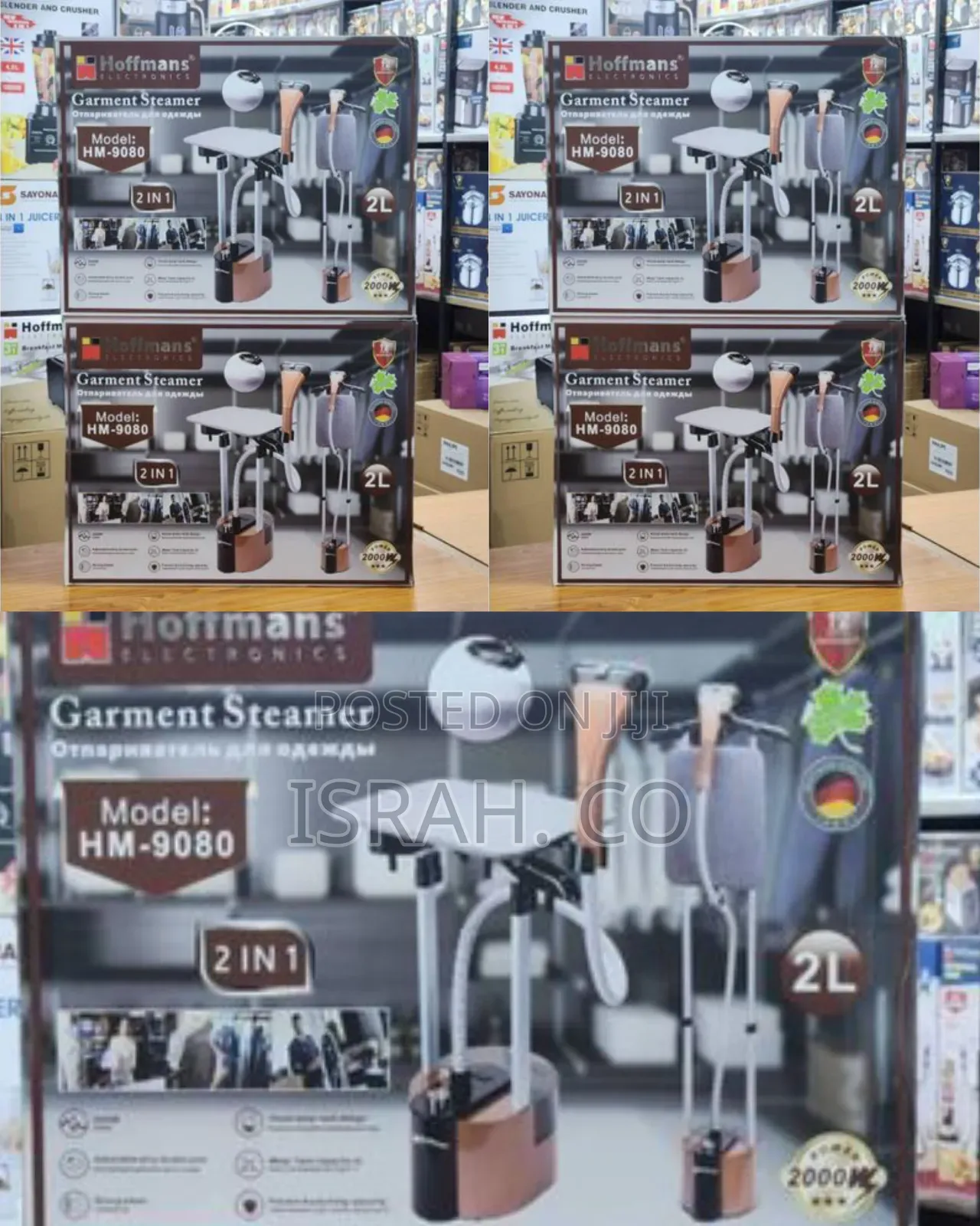 Hoffmans Hm-9080 2-in-1 Garment Steamer (2000w)