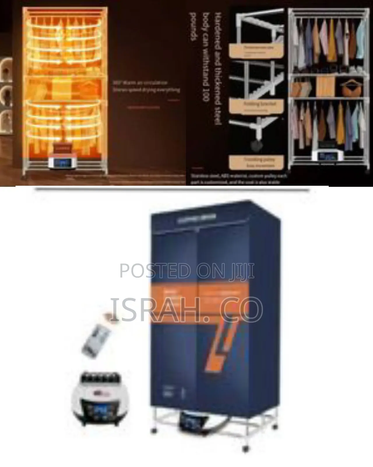 Portable Electric Clothes Dryer Cabinet With Remote Control