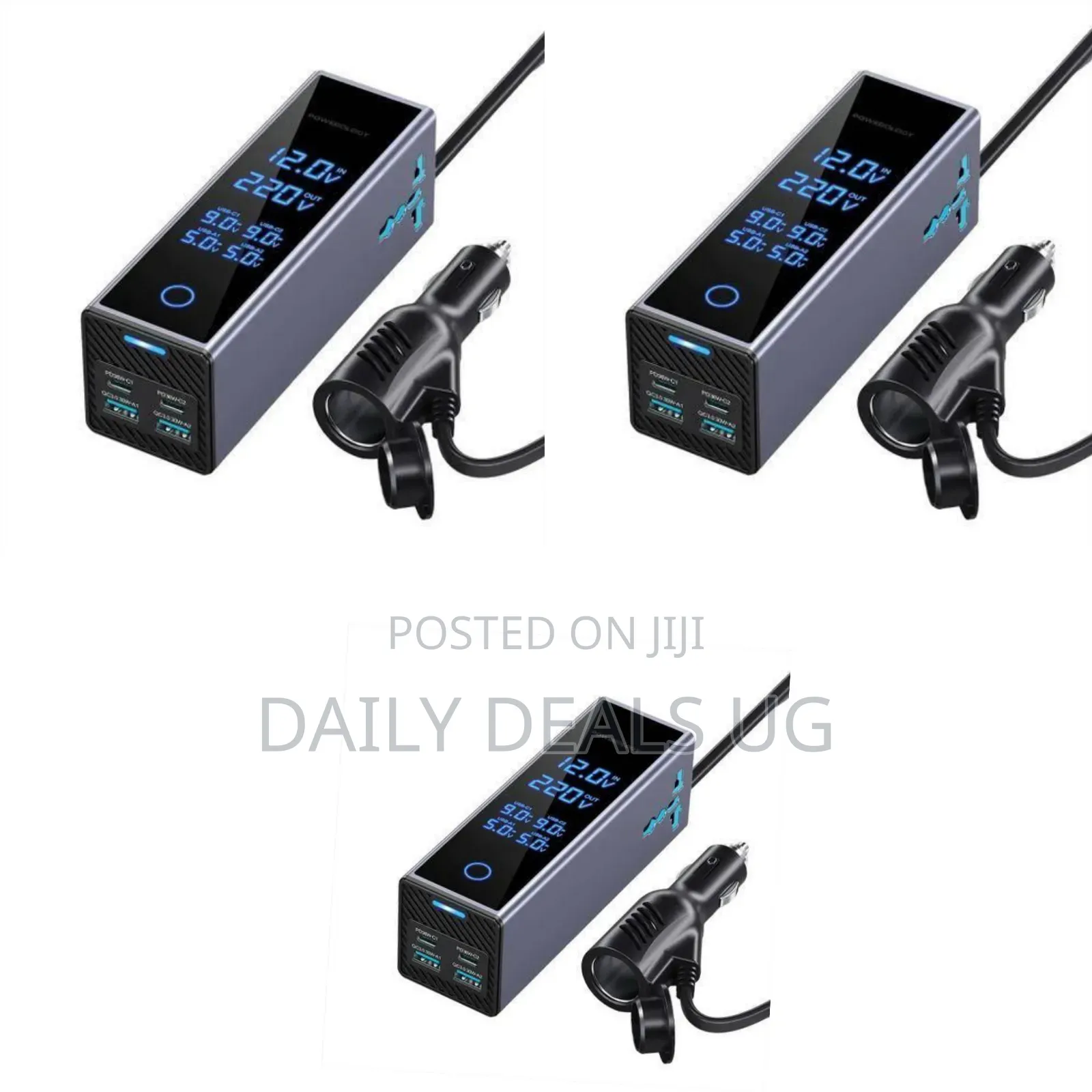 Powerology 2ac Universal 300w Socket Car Power Inverter Pd 36w