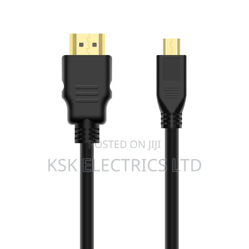 Black Micro Hdmi Cable 60hz Gold-Plated Micro Hdmi Cable 1m 2m 3m