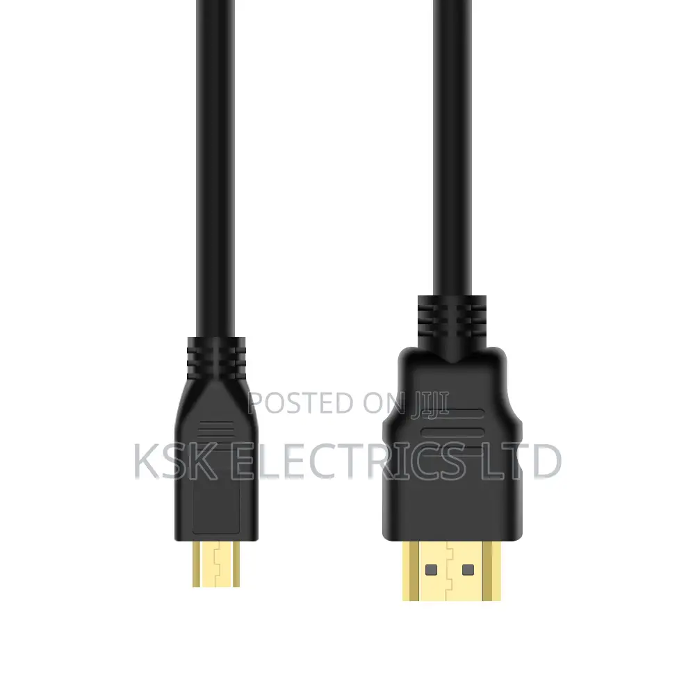 Black Micro Hdmi Cable 60hz Gold-Plated Micro Hdmi Cable 1m 2m 3m