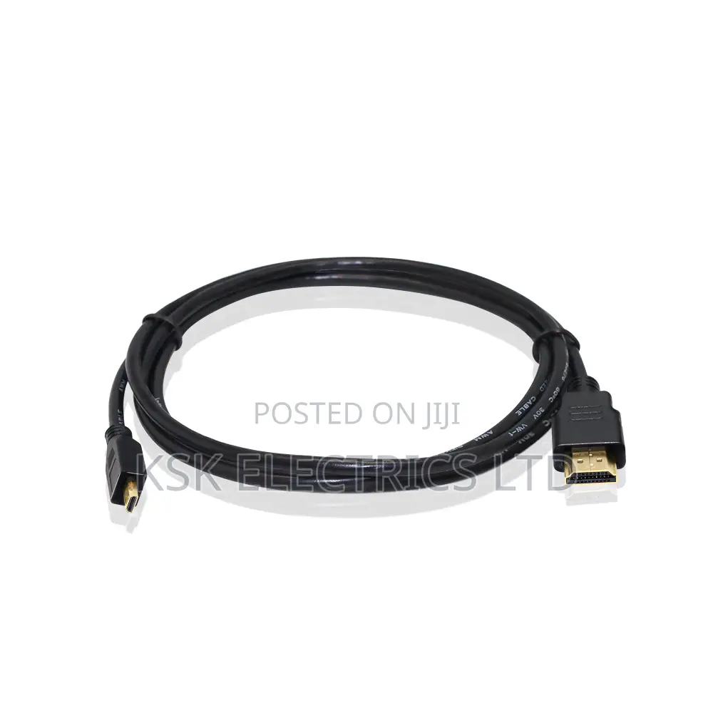 Black Micro Hdmi Cable 60hz Gold-Plated Micro Hdmi Cable 1m 2m 3m