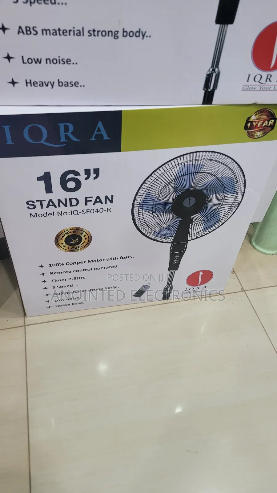 Iqra Standing Fan With a Remote
