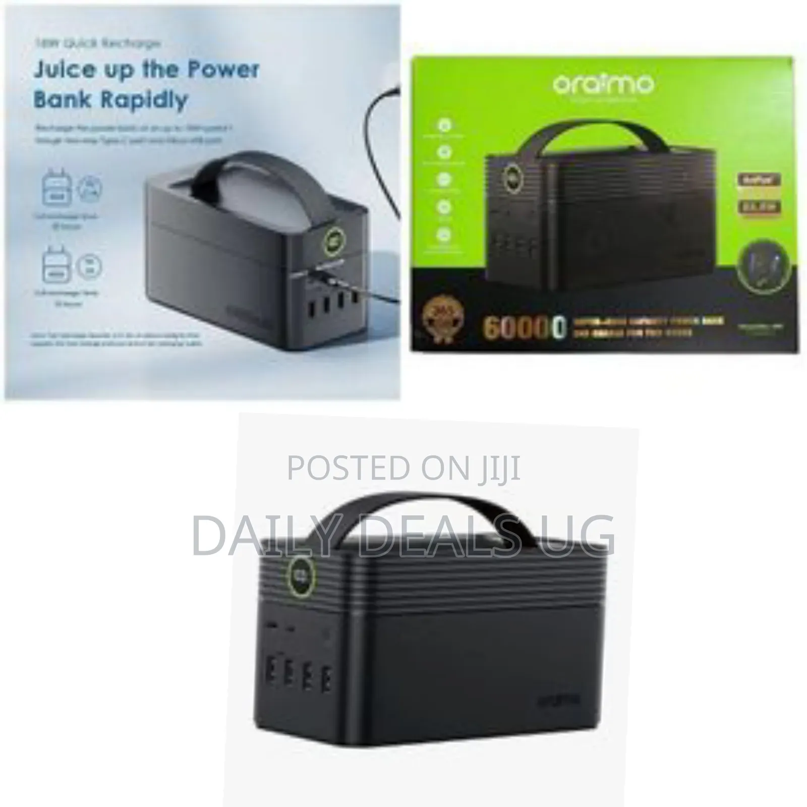 Oraimo Powerbox 600 - Opb-P600q - Power Bank 60000mah - Black
