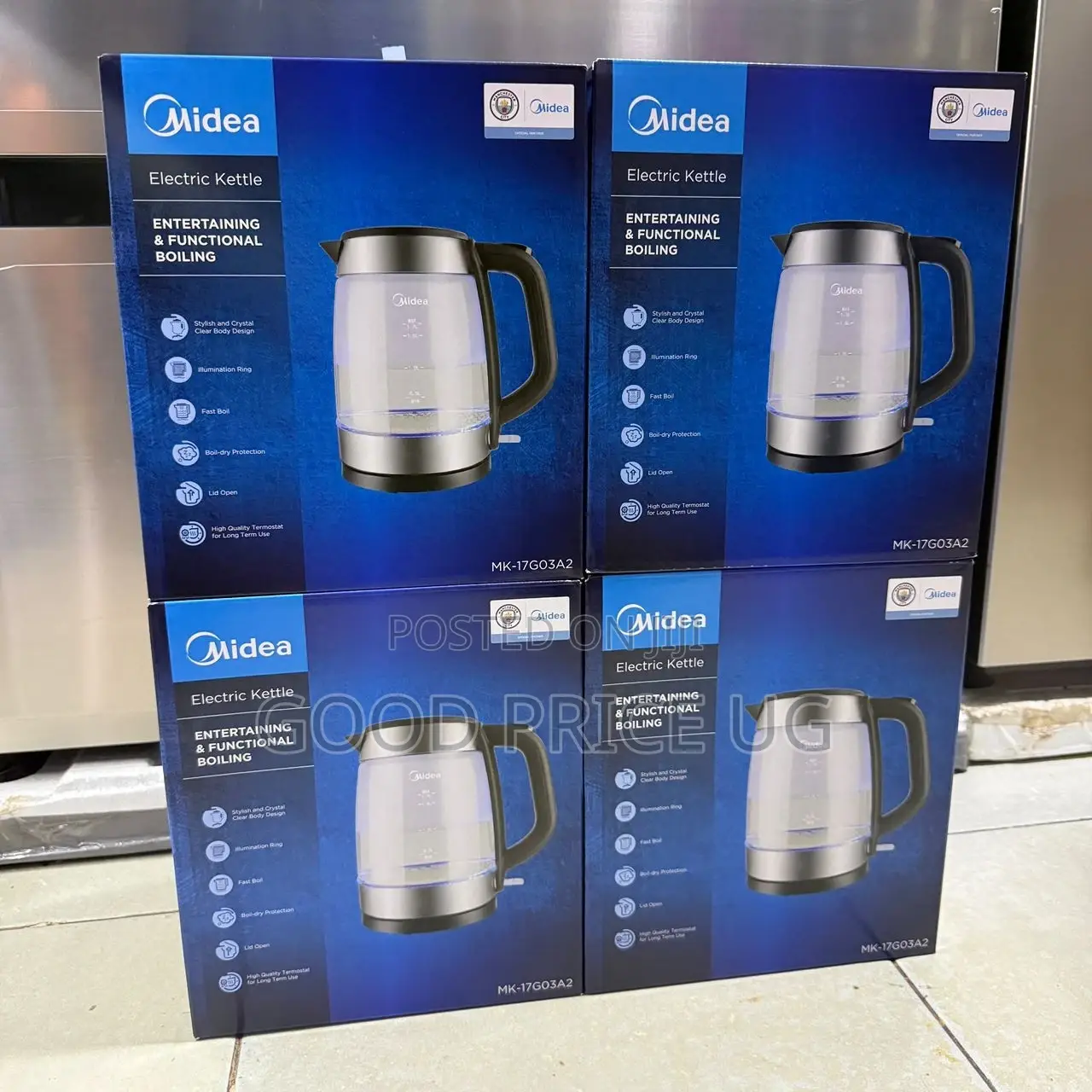 Midea 1.7l Glass Electric Kettle (Model Mk-17g03a2
