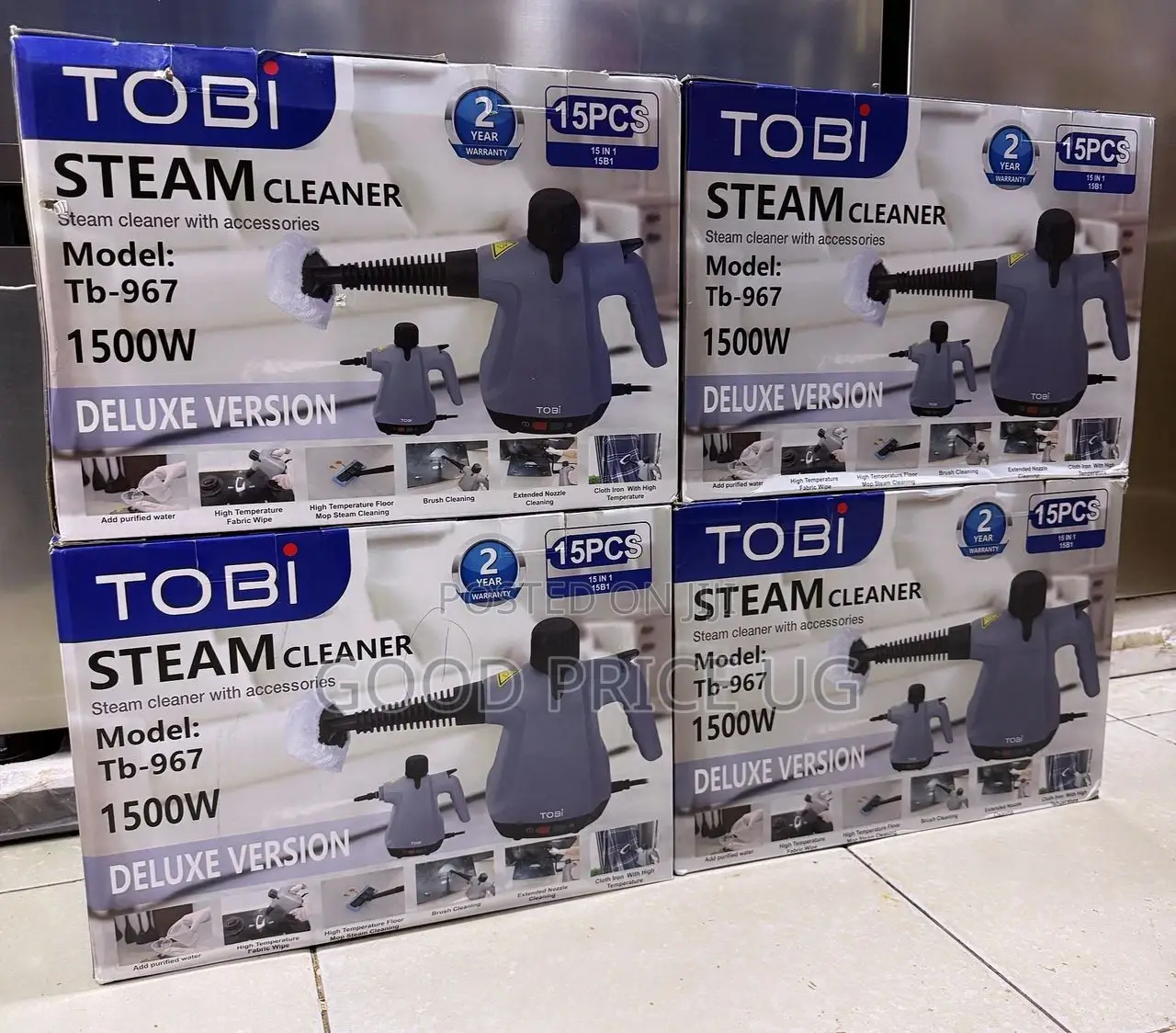 Tobi Tb-967 Portable Steam Cleaner, 1500w Deluxe Version.