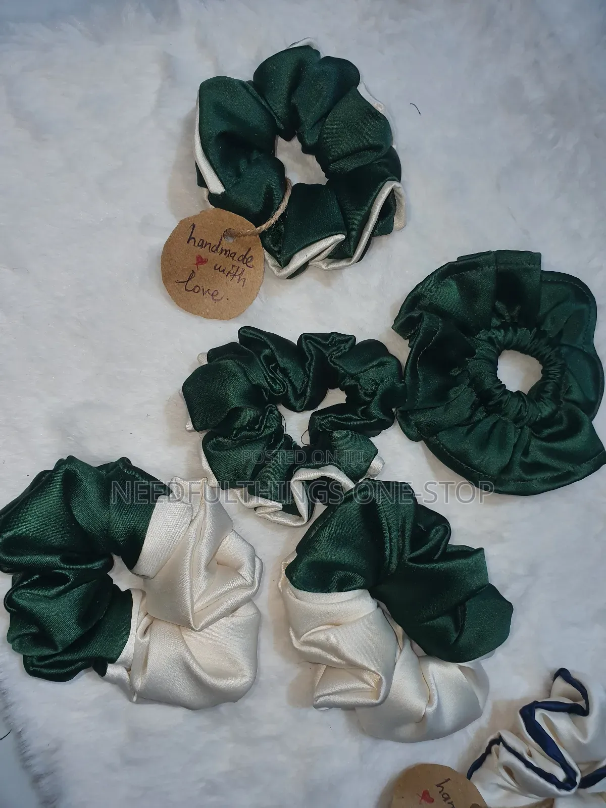Green Theme Scrunchies