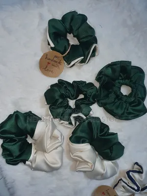 Green Theme Scrunchies