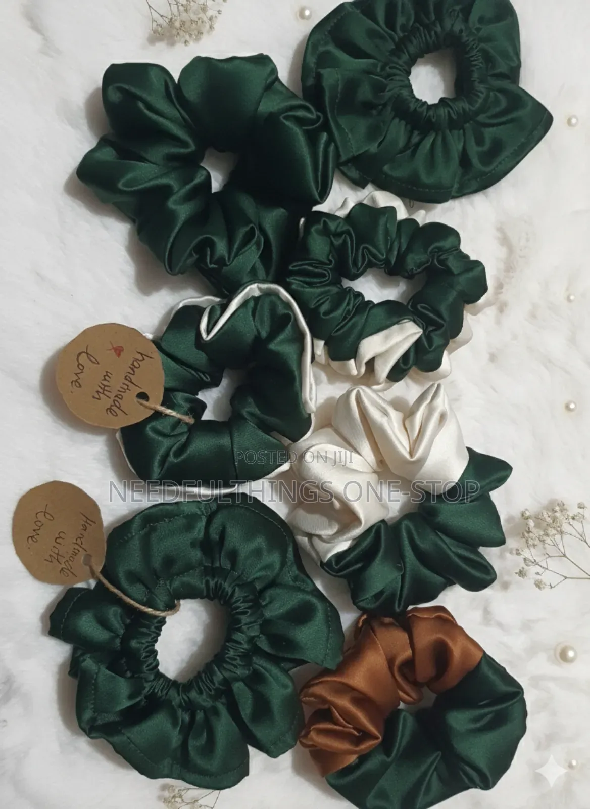 Green Theme Scrunchies