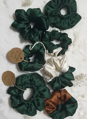 Green Theme Scrunchies