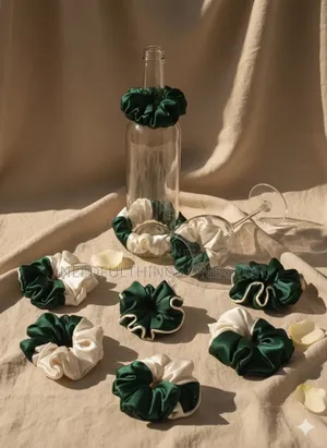 Green Theme Scrunchies