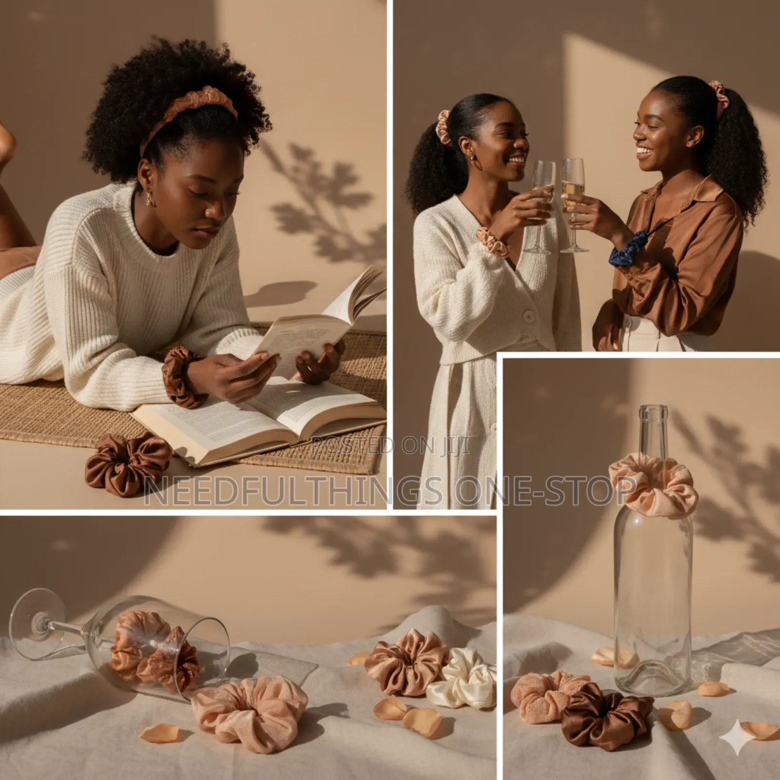 Brown Theme Scrunchies