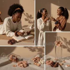 Brown Theme Scrunchies