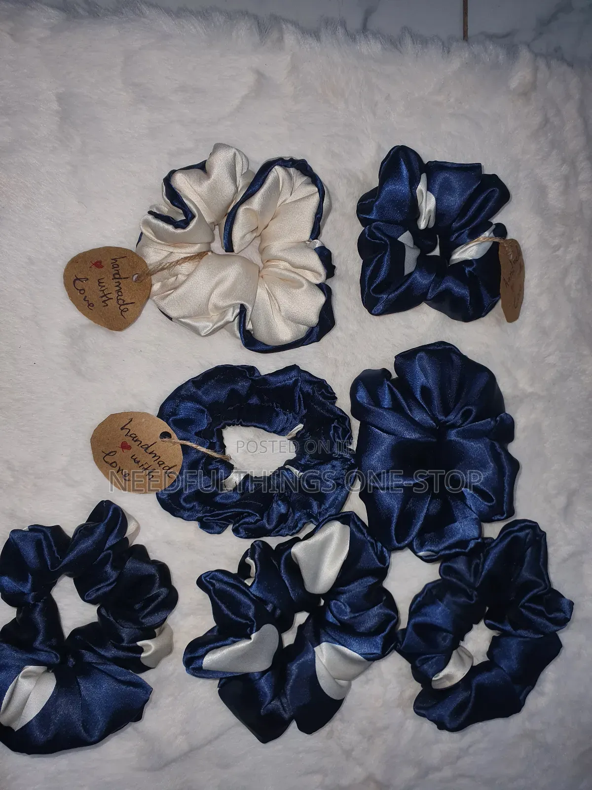 Blue Theme Scrunchies