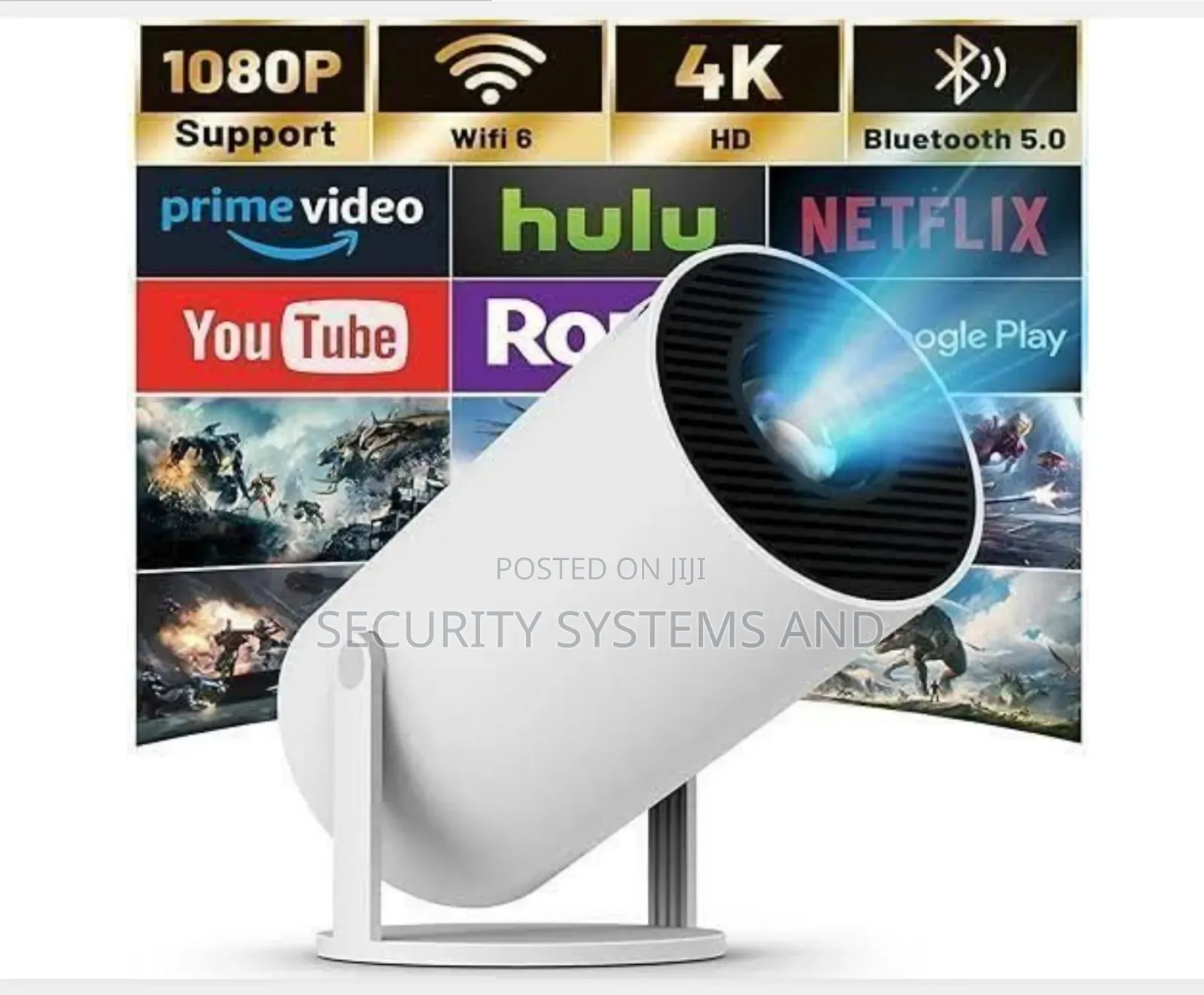 Smart Wireless Projector With Android, Bluetooth, and Wifi, Playstore