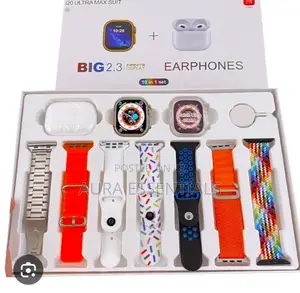 I20 Ultra Max Suit 10-in-1 Smartwatch and Earphone Set