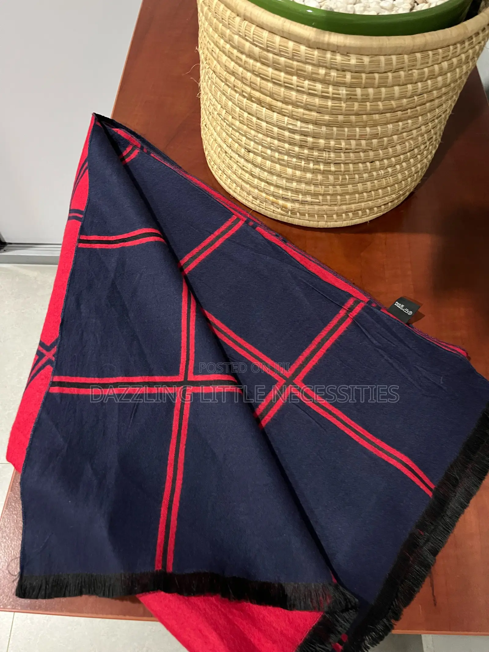 Jorine 2-Sided Woolen Pattern Scarf - Unisex