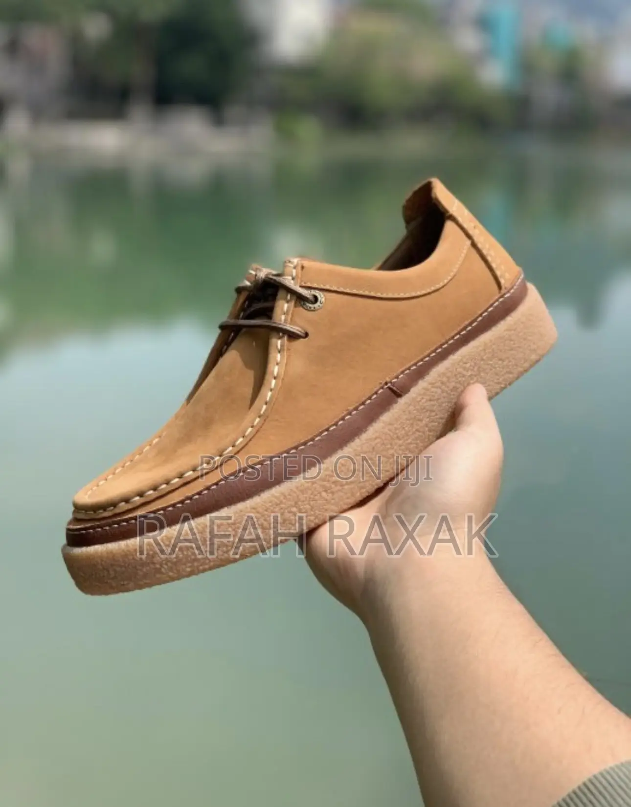 Men’S Clarks Casual Clarkwood Moc Brown Nubuck Leather Shoes