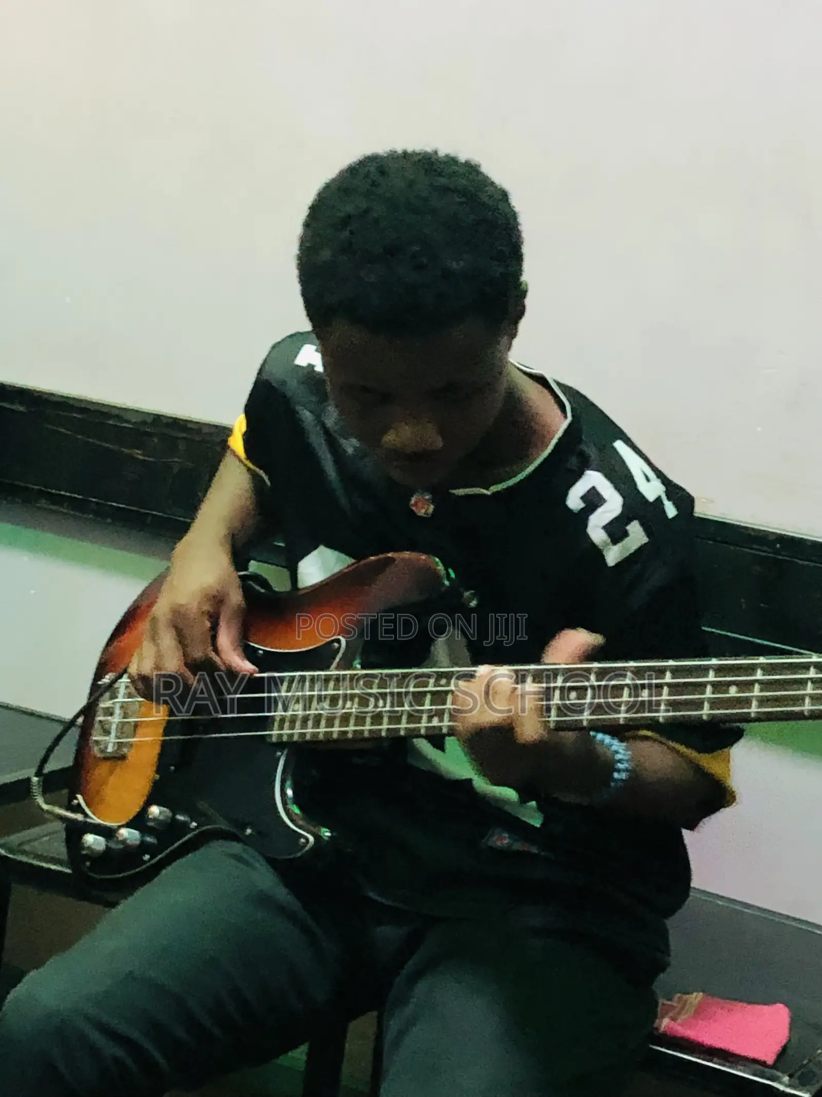 Electric Acoustic Bass, Guitar Lessons Home, Onsite Online