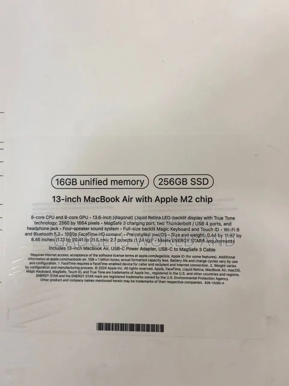 New Laptop Apple MacBook Air 16GB Apple M2 SSD 256GB