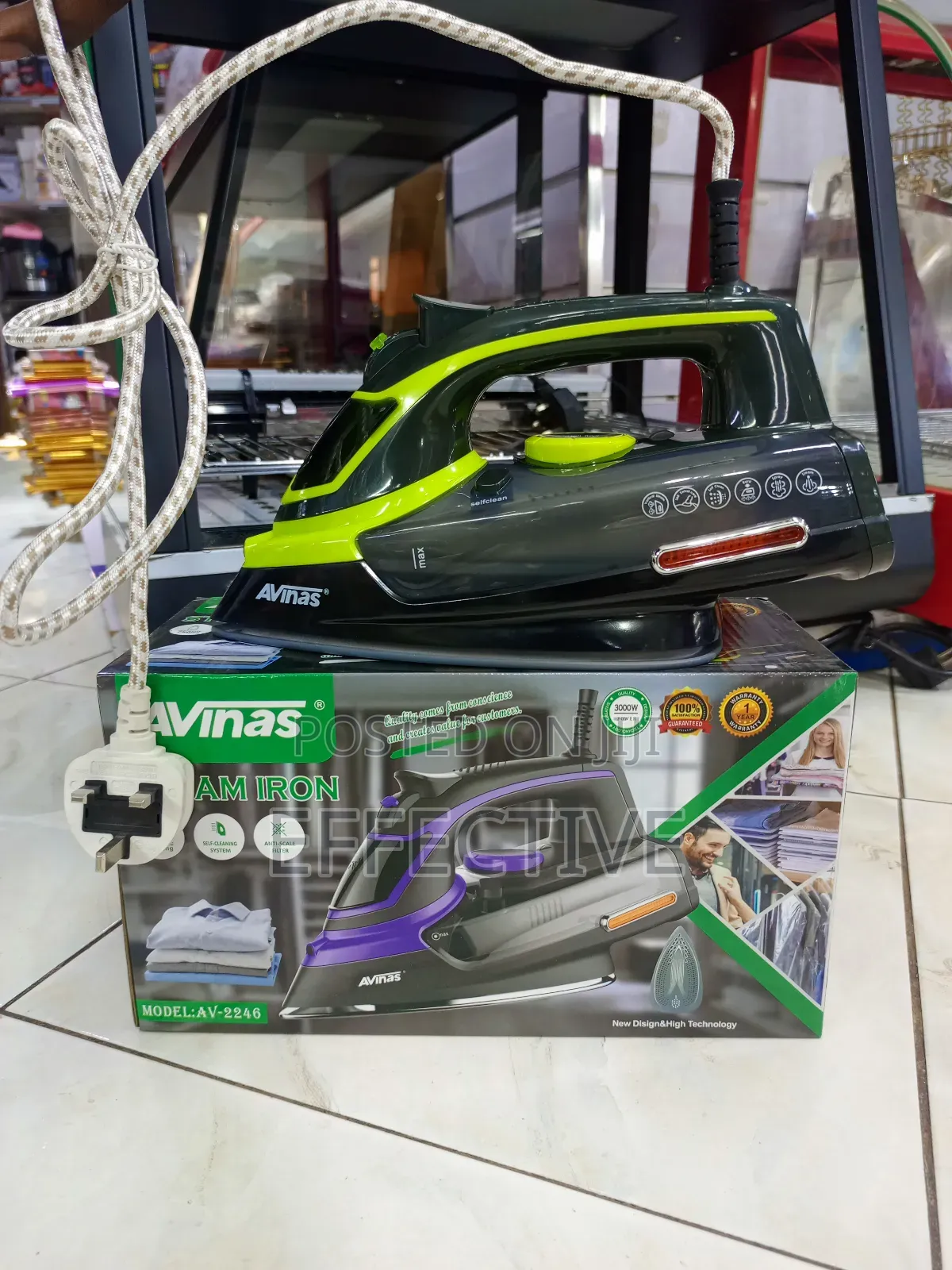 Avinas Av-2246 Steam Iron 3000w.