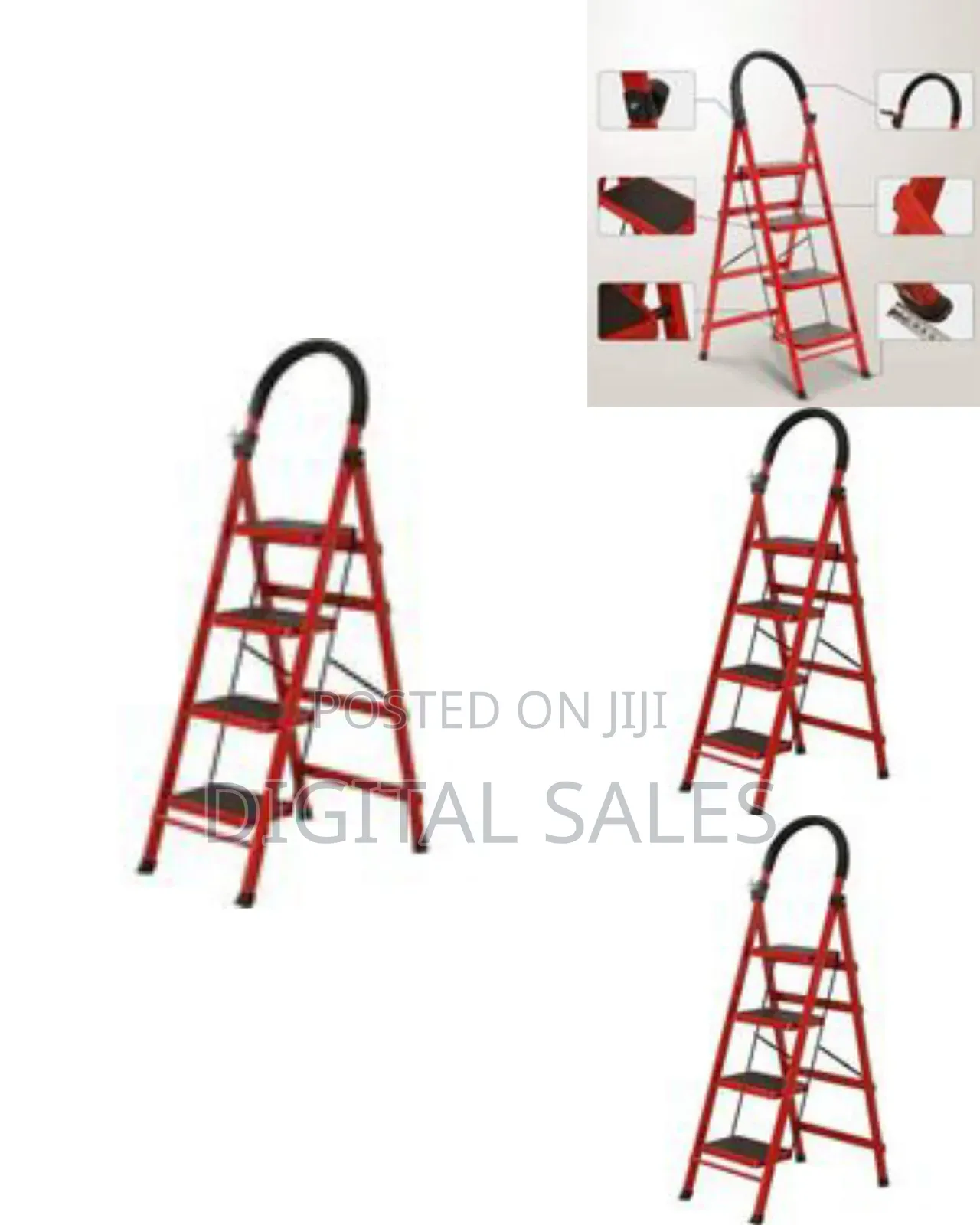 Mini 4 Steps Metallic Ladder
