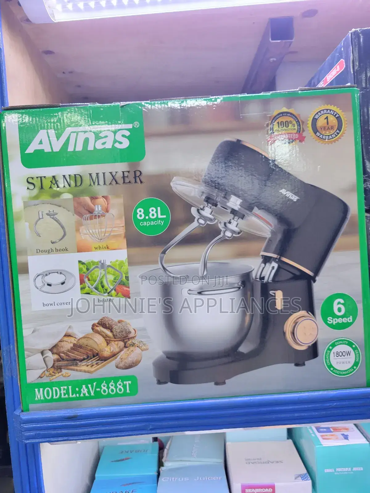 Avinas Electric Stand Mixer 8.8l Bowl Capacity
